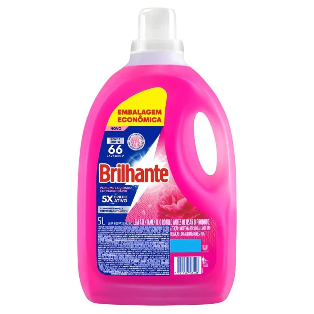 Brilhante Lava-Roupas Líquido Perfume e Cuidado Extraordinário 5L