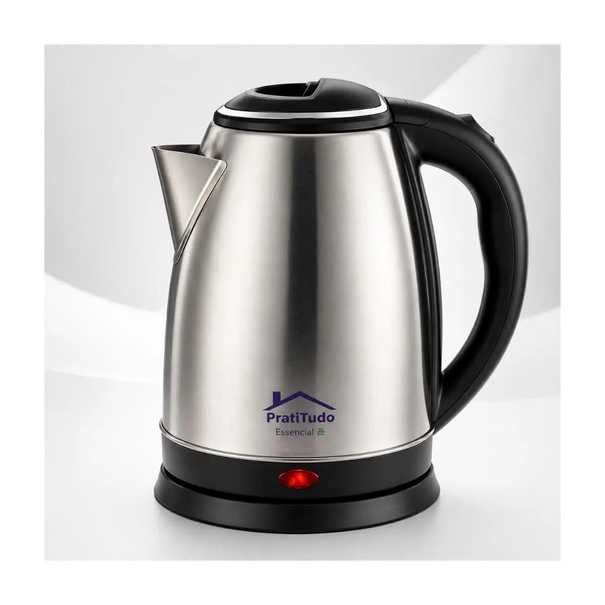 Chaleira Elétrica Inox 1,8L 1000W ou 1200W Desligamento Automático - Bule Jarra Cafeteira Elétrica Aquece Água Rápido