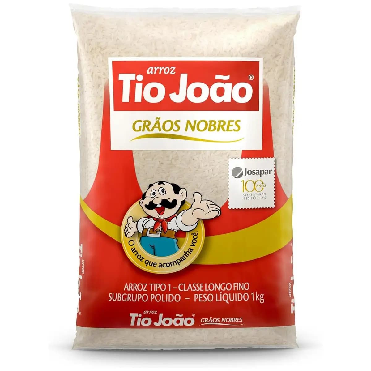 Arroz Branco Tio João Grãos Nobres - 1kg
