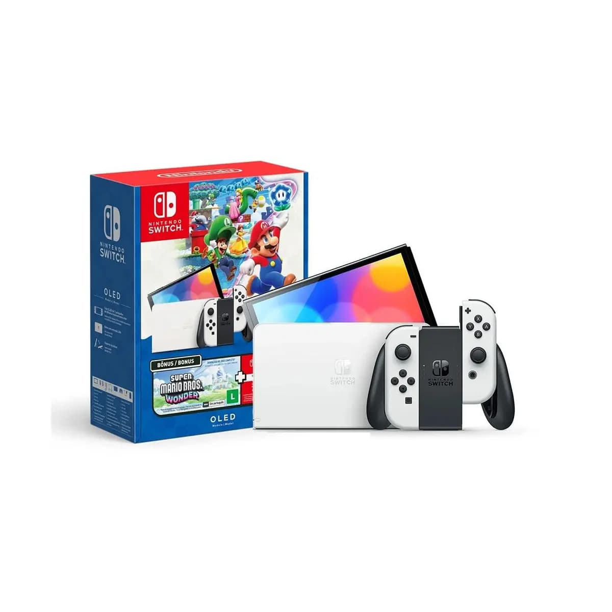 Nintendo Switch OLED Bundle Mario Bros. Wonder + NSO 3 Meses