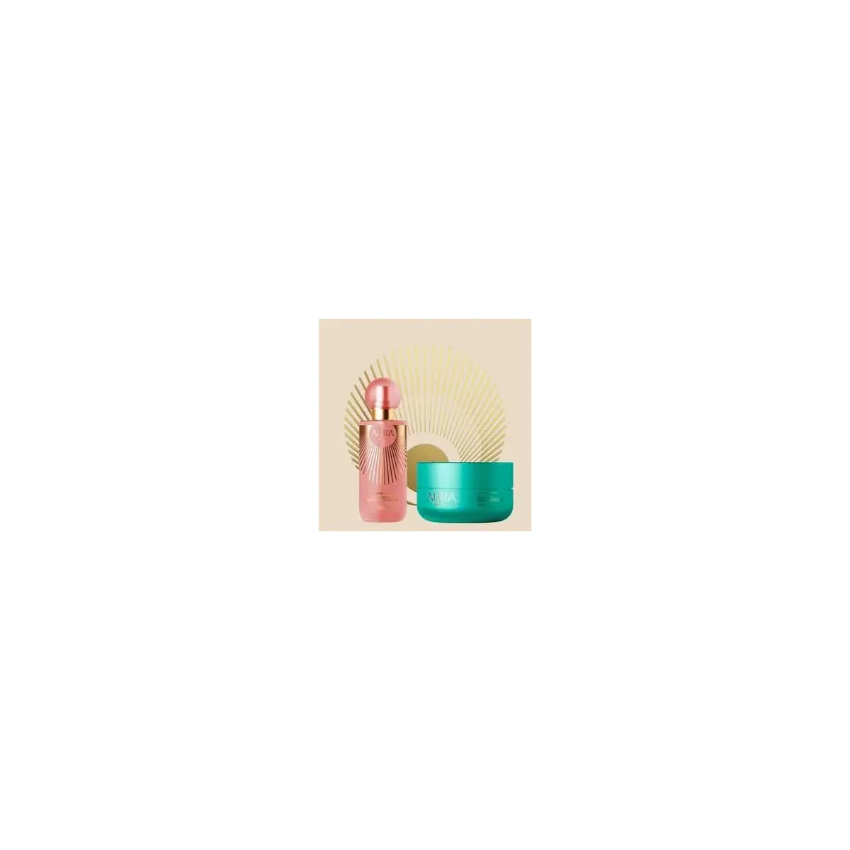 Body splash Aurora Shine 200ml + Manteiga Iluminadora Afrodite Garden 200ml