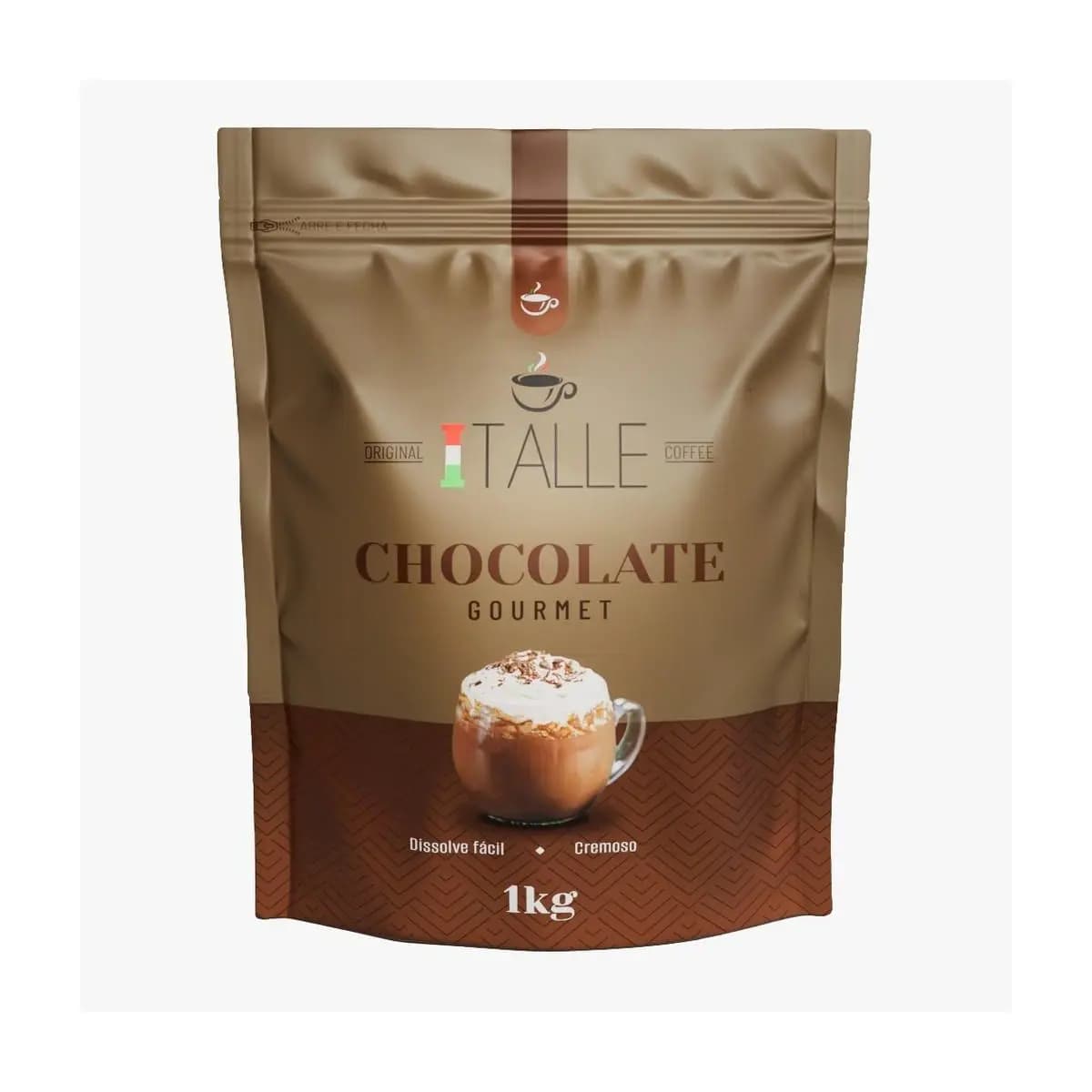 Chocolate Café Italle Chocolate Gourmet Chocolate em Pó 1kg Achocolatado Italle