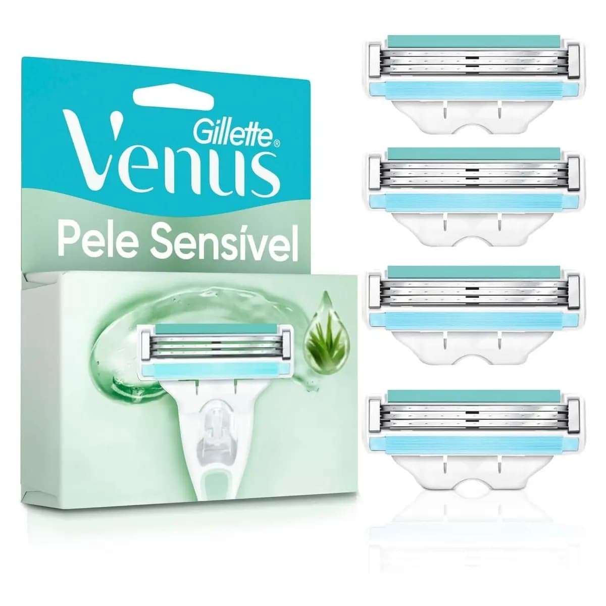 Gillette Venus Pele Sensível Carga para Aparelho de Depilar, 4 Unidades