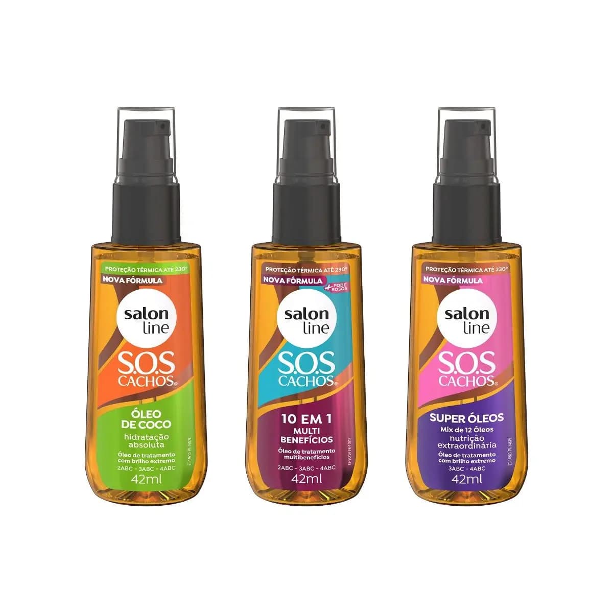 Kit com 3 Óleos de Tratamento Coco, Super Óleos e Multibenefícios