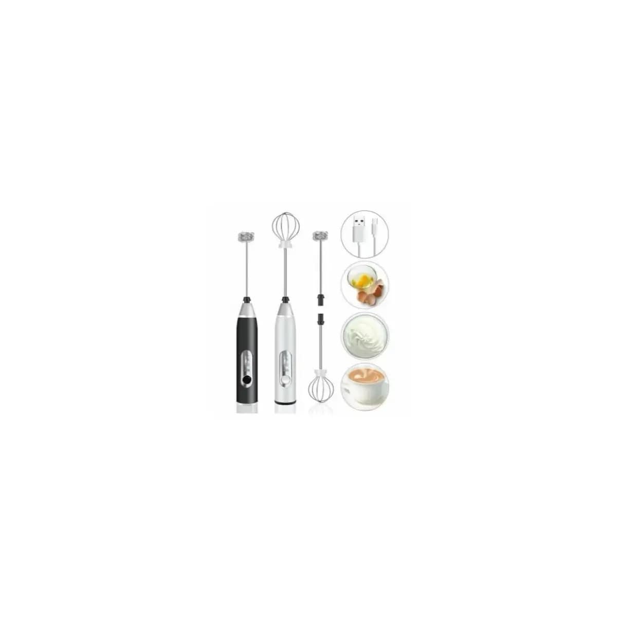 Batedor Misturador Mixer Elétrico para Bebidas Leite Café Clara de Ovos 2 em 1 Utensílios de Cozinha