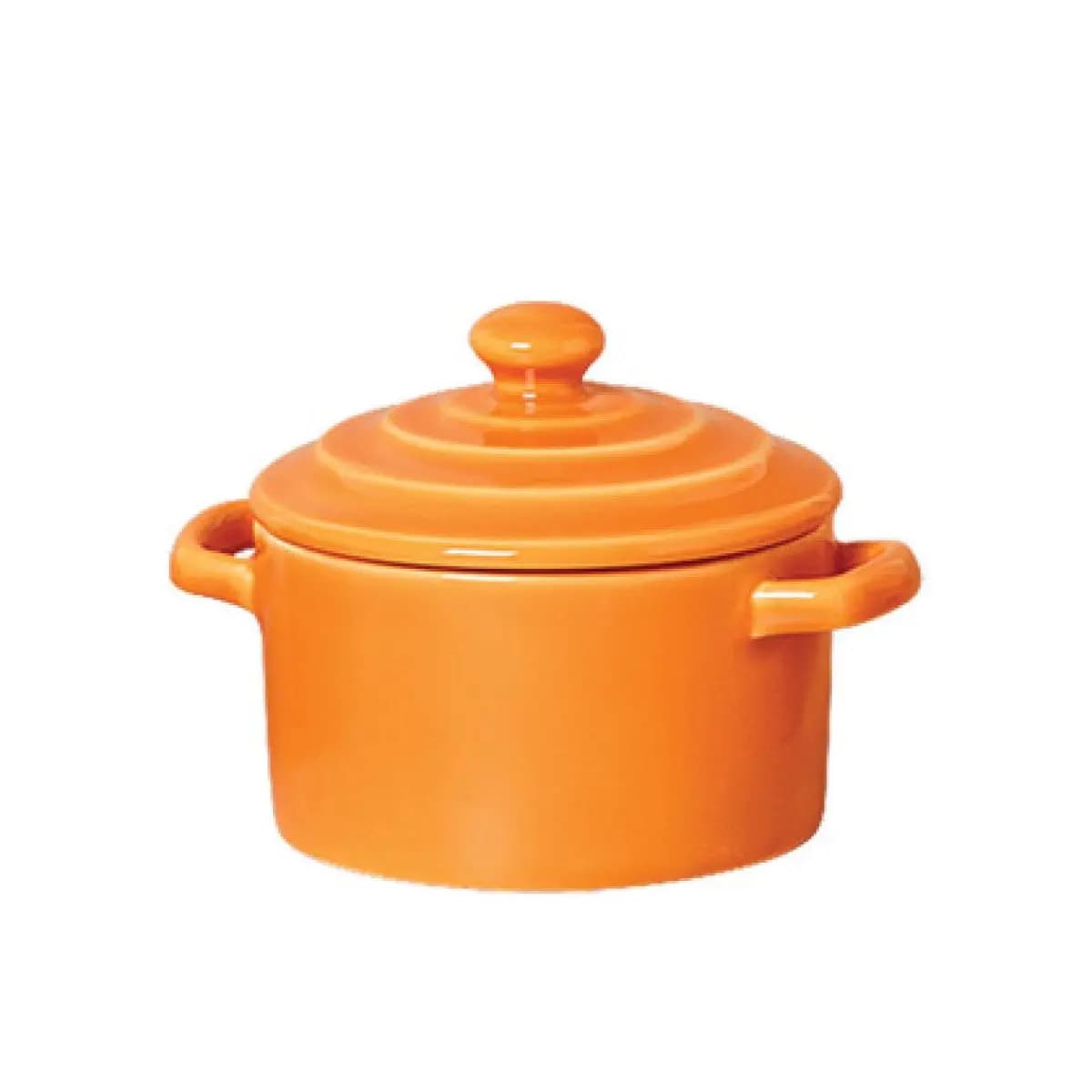 Mini Caçarola Cerâmica Laranja Esmaltada 250ml Moderna Panelinha Para Festa Buffet Servir
