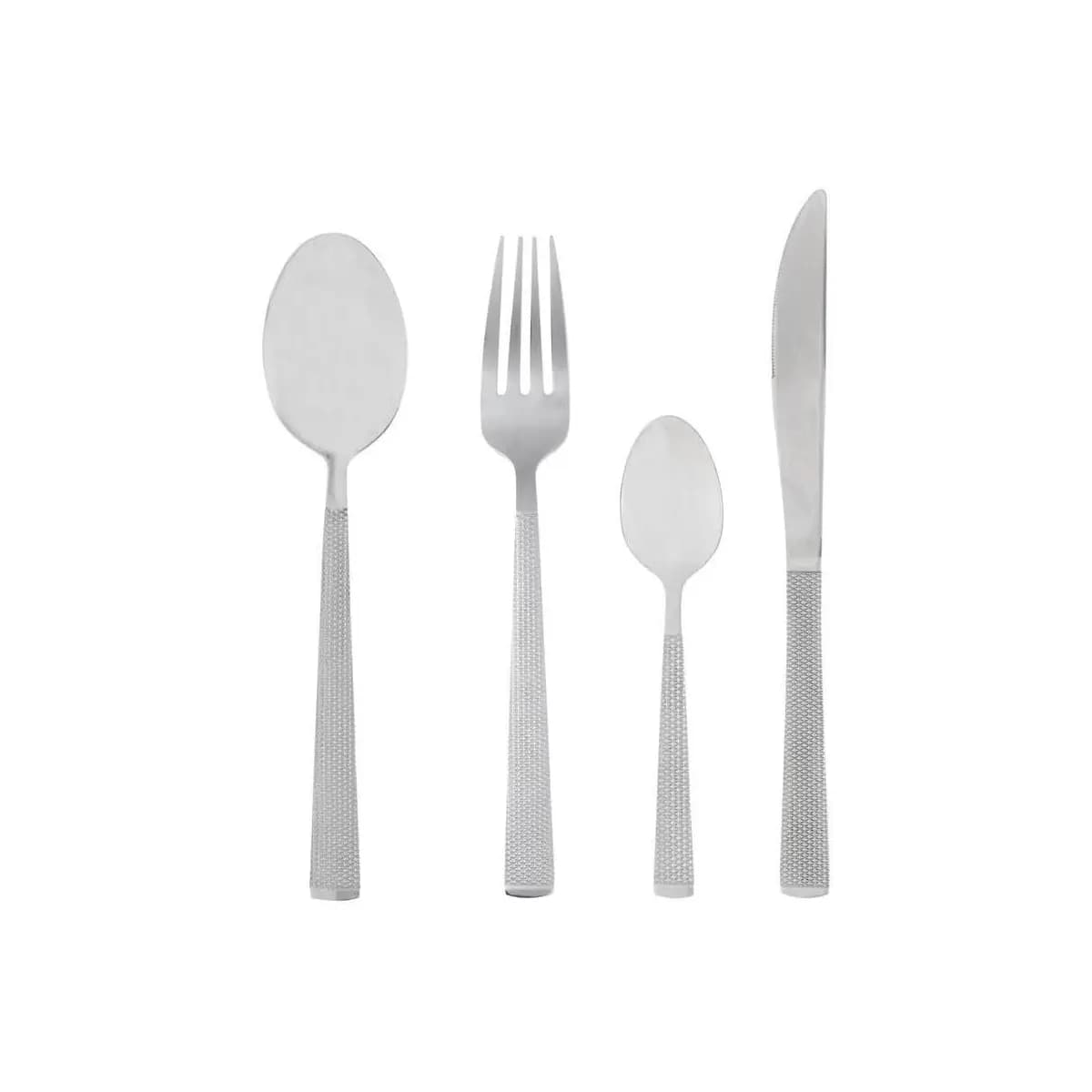 LYOR - Faqueiro 16 Peças de Aço Inox Santorini - Serve 4 Pessoas