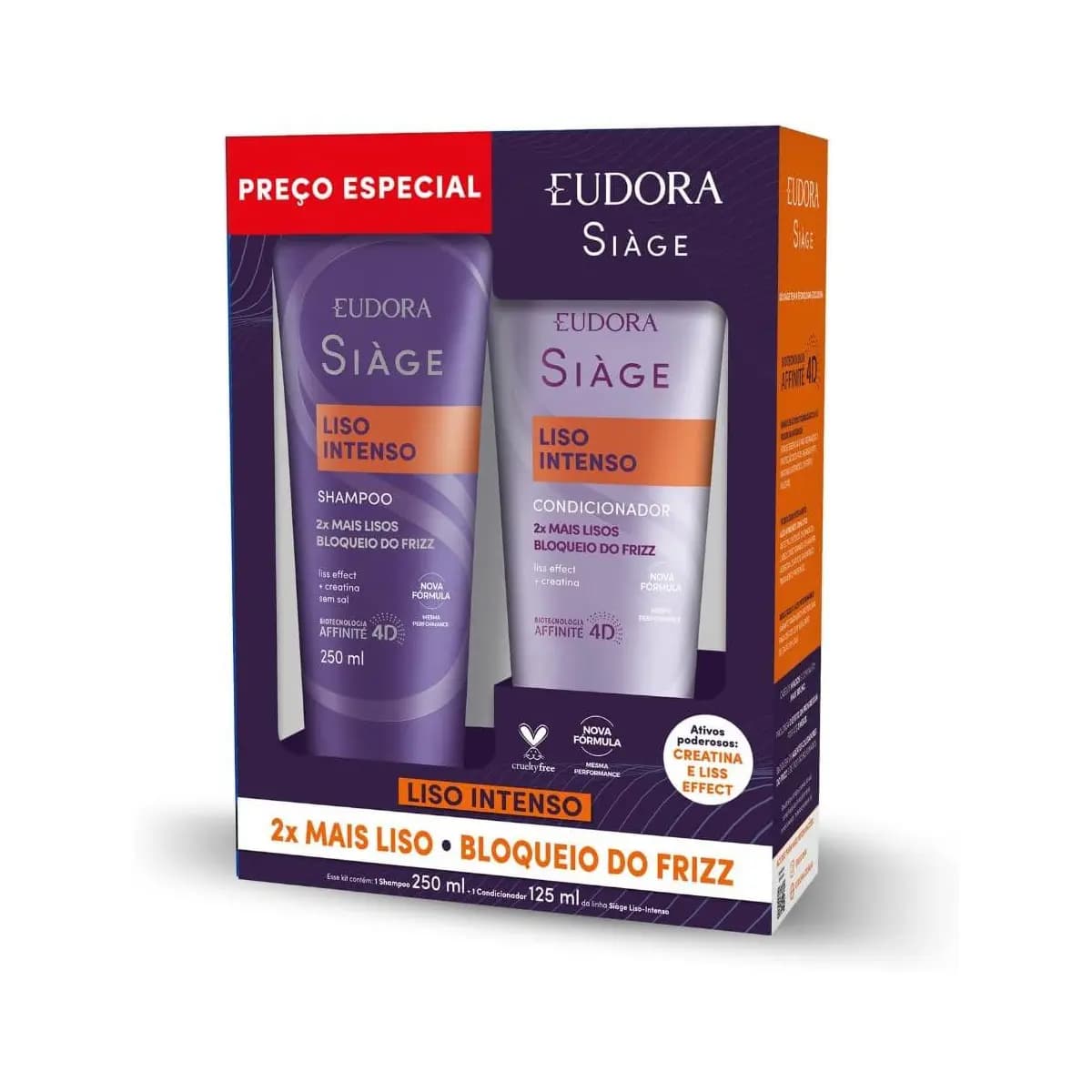 Eudora SIàge Promopack Shampoo/Condicionador Liso Intenso