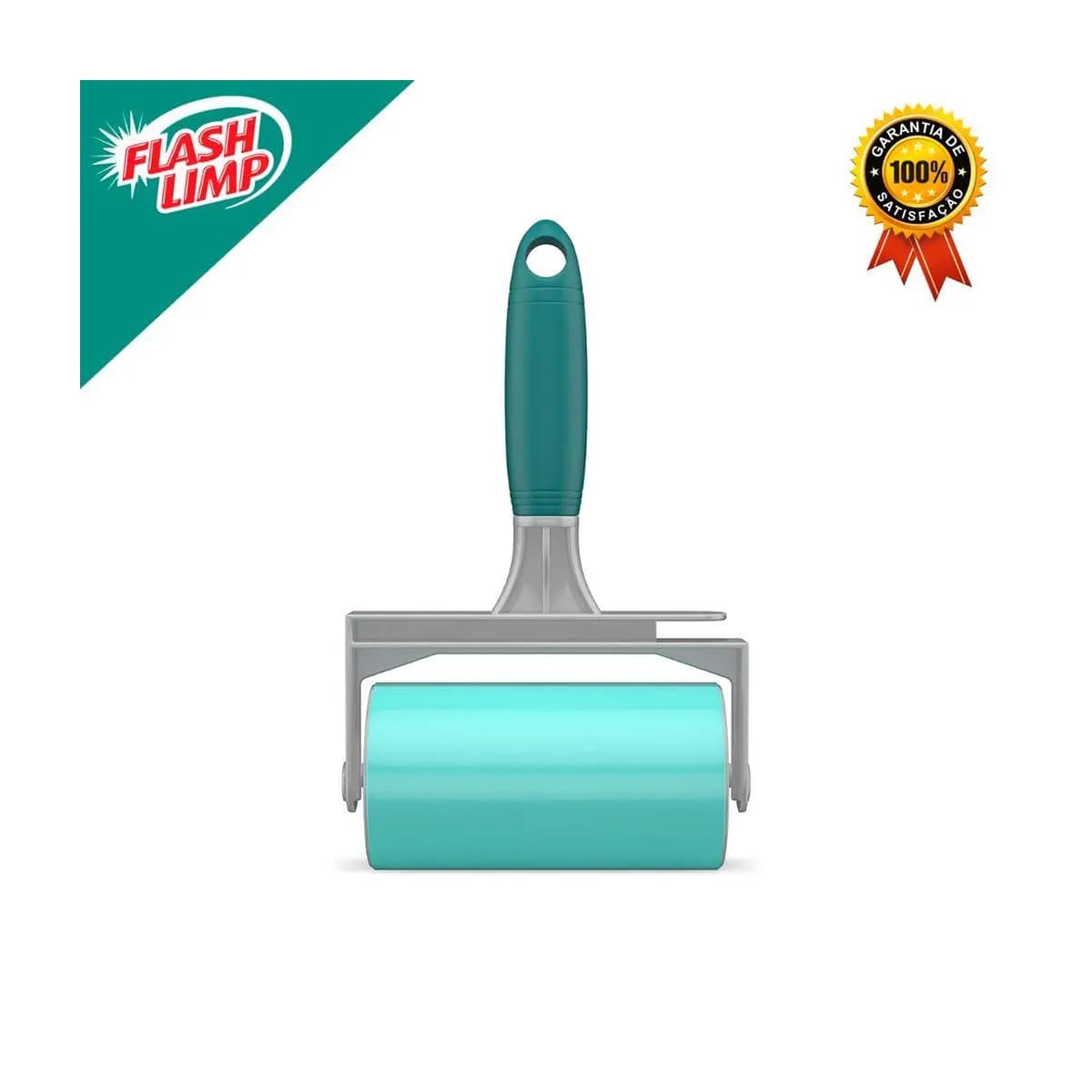 Rolo Adesivo Lavavel para Remover pelos Fiapos e poeira, FLP6497, Flash Limp