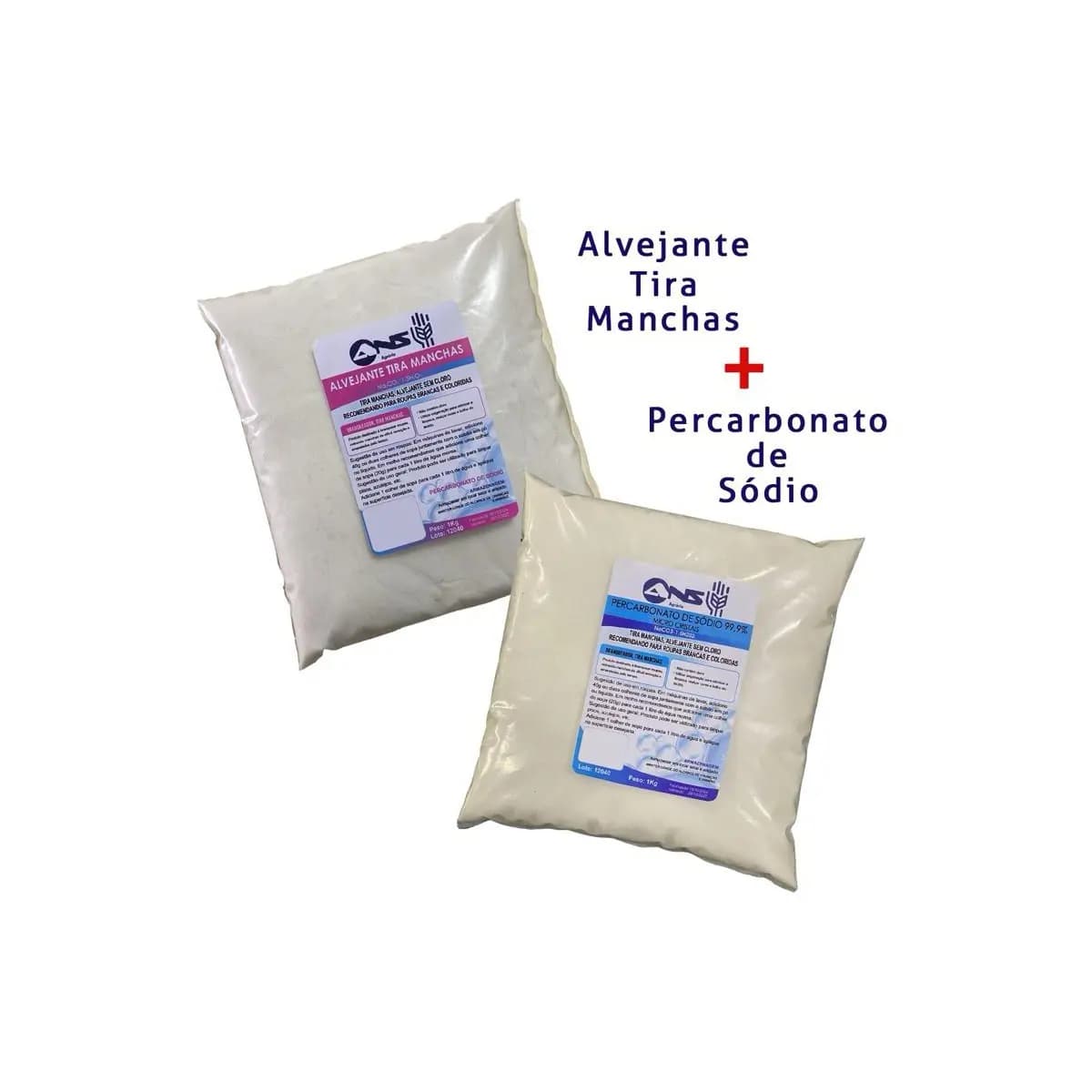 Tira manchas alvejante 1kg + Percarbonato de sódio 1kg