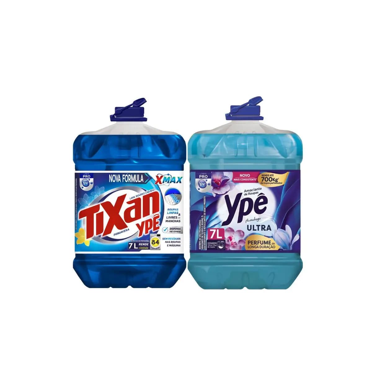 Kit Lava Roupas Tixan Ypê 7L + Amaciante Aconchego 7L Ypê