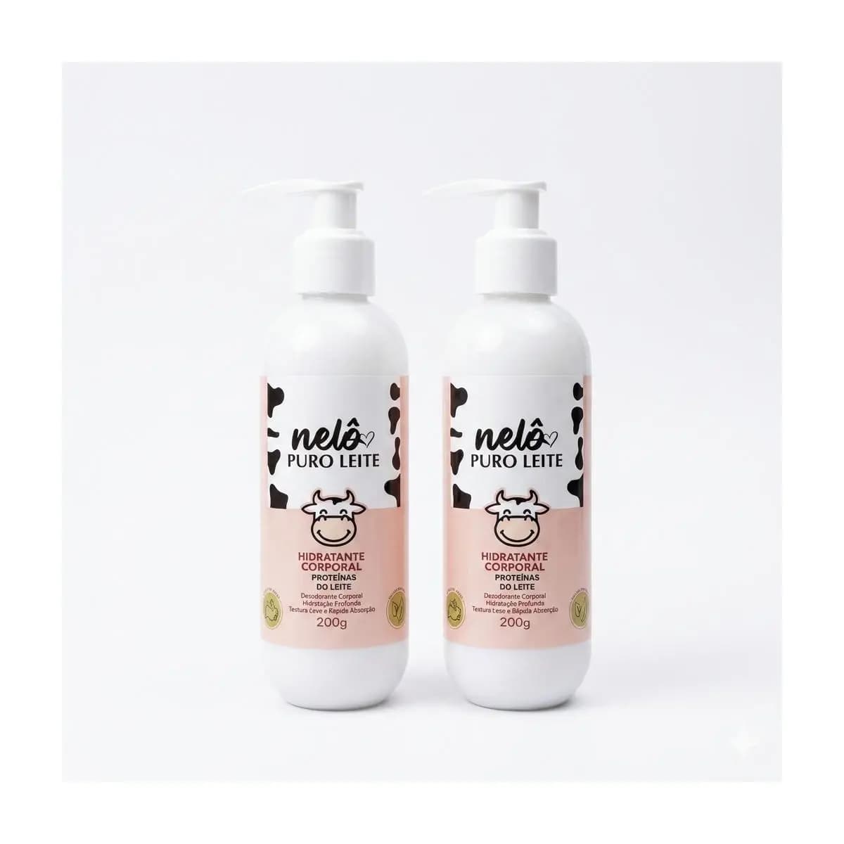 Kit 2 Hidratante Corporal Puro Leite Vaquinha Nelô 200g
