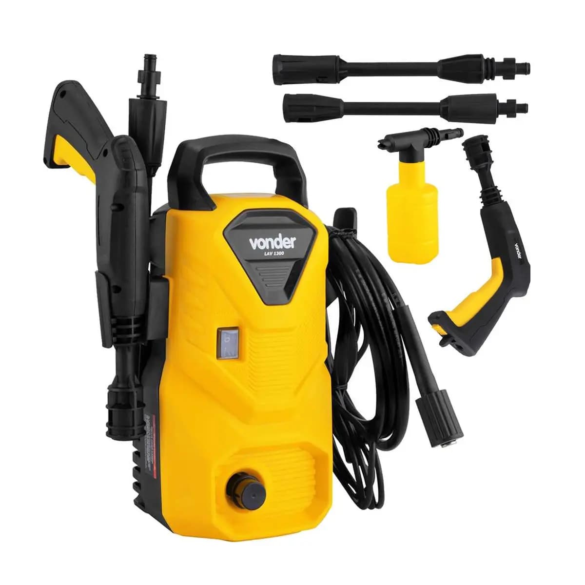 Lavadora de Alta Pressão Potente Compacta 1200W Porta Detergente Lav1300 Vonder
