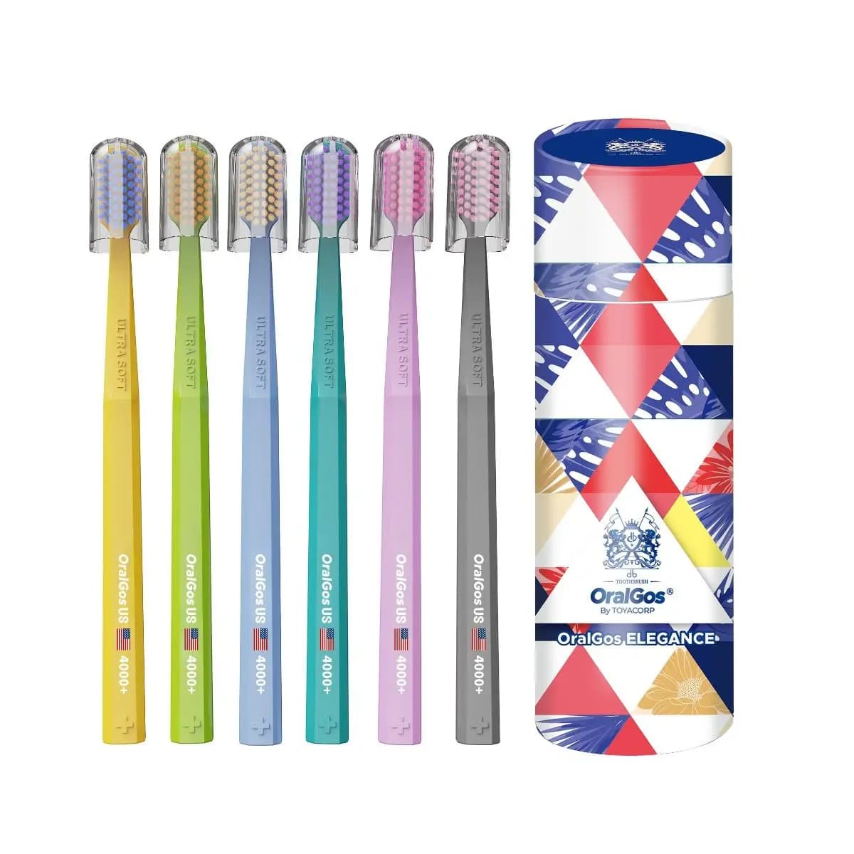 OralGos Escova de Dente Deep Cleaning Pacote Familiar Com 6 Unidades