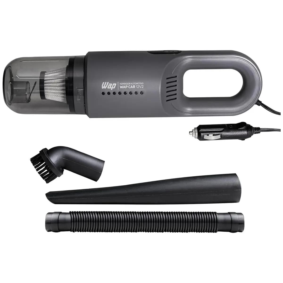 WAP Aspirador de Pó Automotivo Car 12V2, Portátil, 420ml, com Recipiente Removível e Filtro Lavável, 180W 12VDC