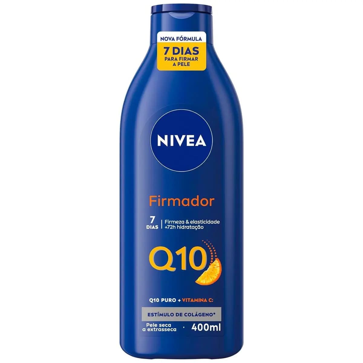 NIVEA Loção Hidratante Firmador Q10 + Vitamina C 400ml, Hidratação Intensa 48h, Pele Firme e Elasticidade, Corporal, Pele Seca e Extrasseca