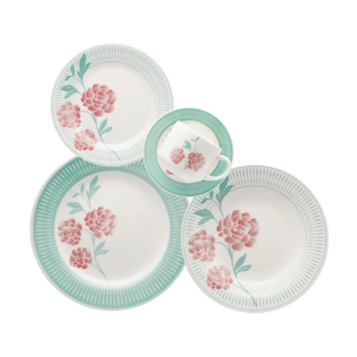 Aparelho De Jantar 20 Peças Bloom Oxford