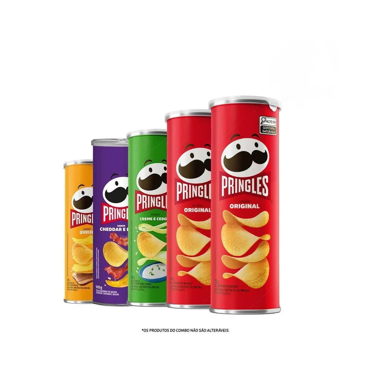 Combo Pringles Sabores Sortido 5 Unidades