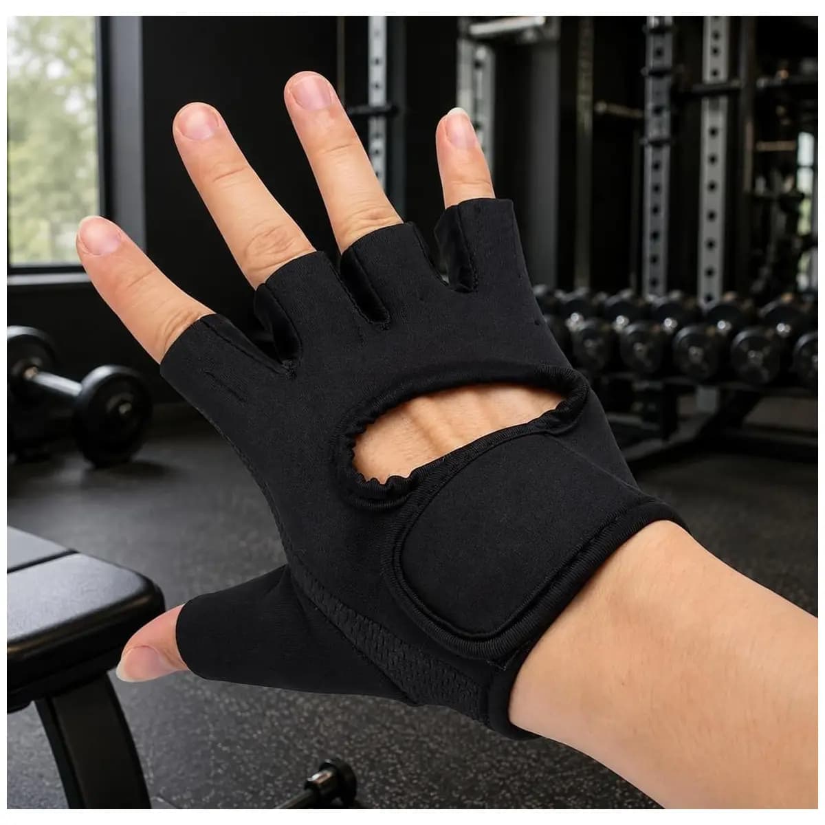 Luva para Academia Premium Antiderrapante Colante Neoprene Respirável, Ajustável e Confortável, Proteção Contra Calos para Musculação, Fitness – Qualidade Premium LNMAX®
