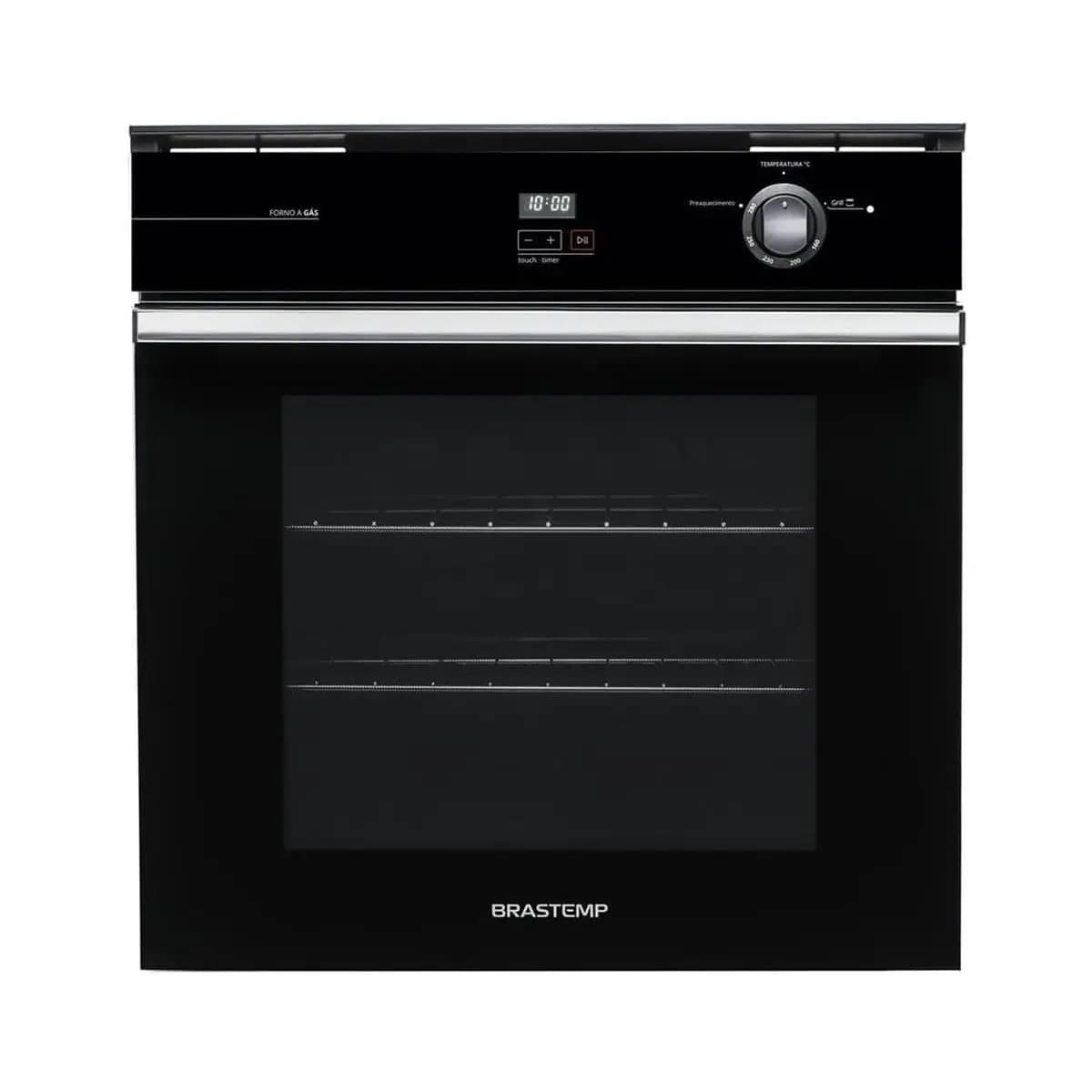Forno de Embutir a Gás Brastemp 78 Litros Preto com Grill e Timer Touch - BOA84AE 220V