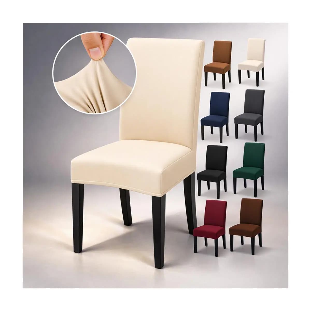 Capa De Cadeira Lisas Kit Com 2 4 E 6 Capas Com Elástico