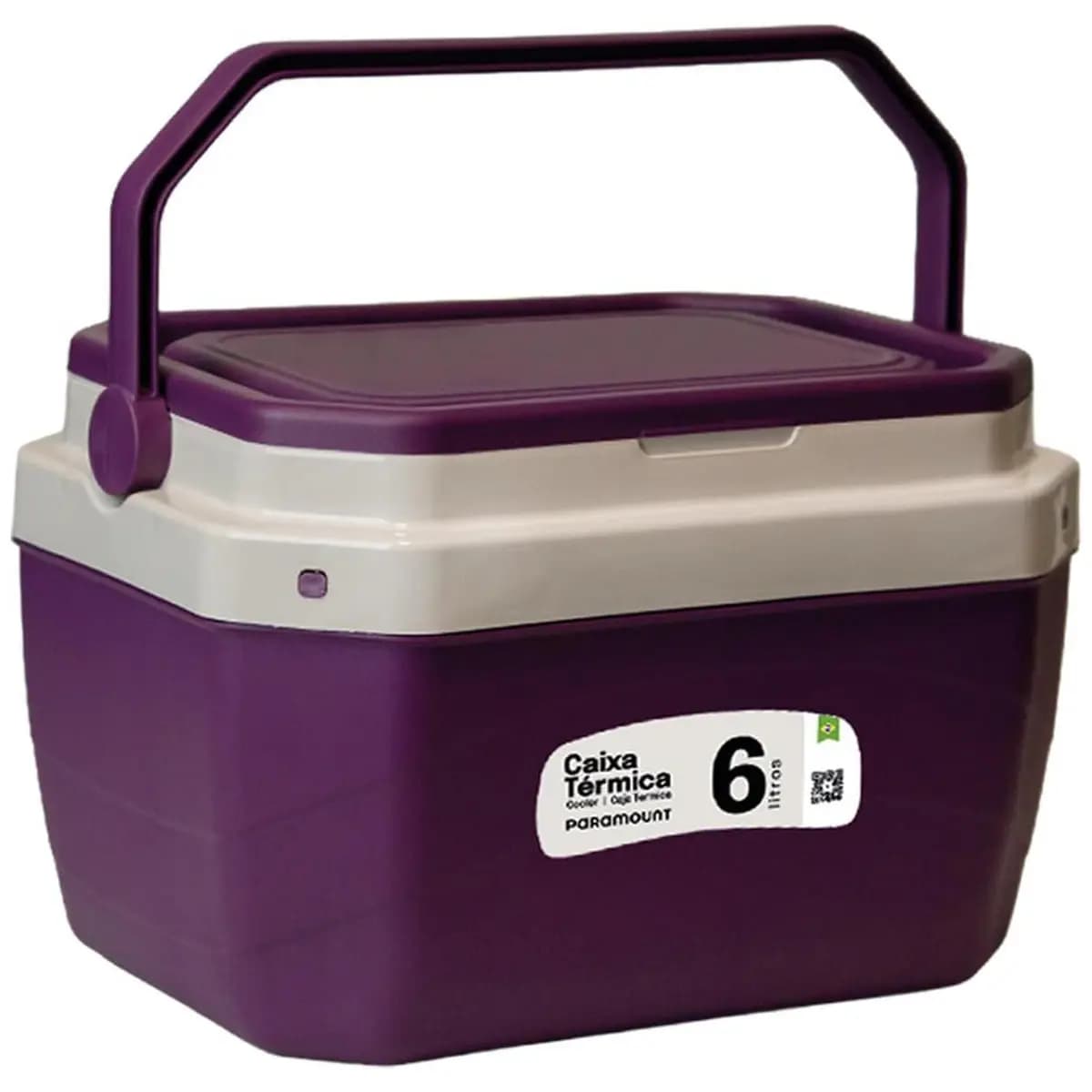 Caixa Térmica Cooler com Alça Paramount para Transporte de Bebidas, Churrasco, Gelo e Alimentos, Ideal para Praia, Camping, Pesca
