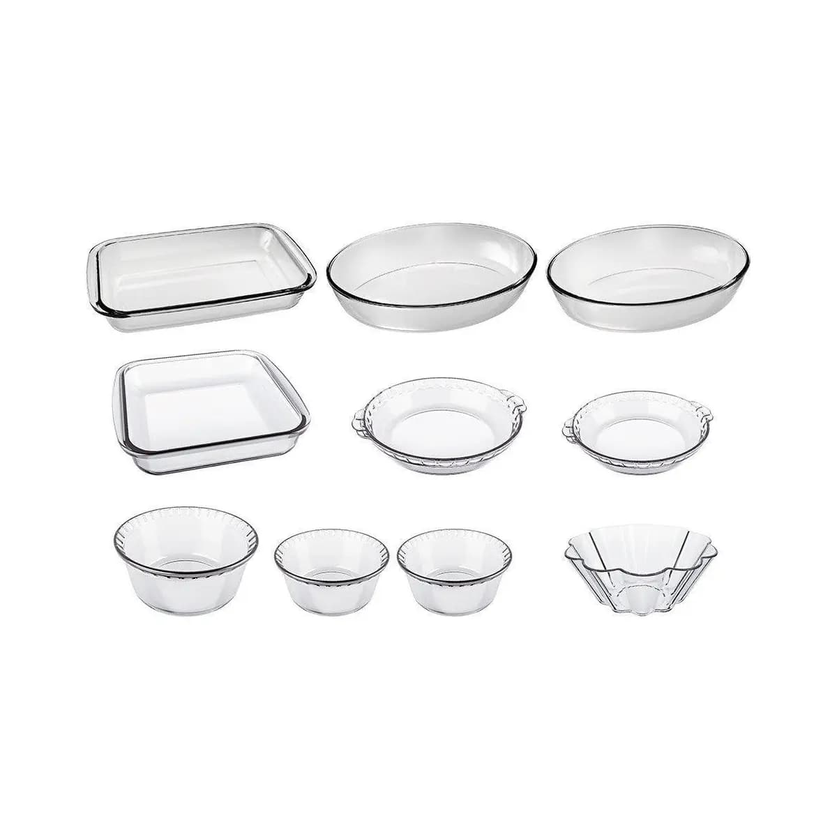 Conjunto de Assadeiras e Formas Marinex 10 Peças