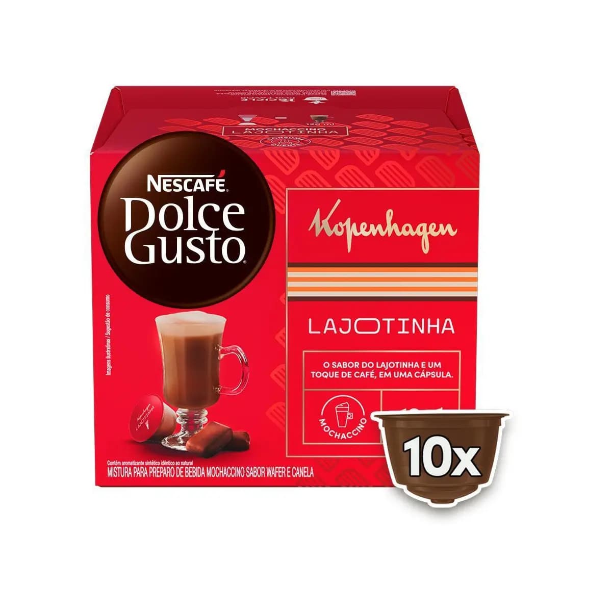 NESCAFÉ DOLCE GUSTO Mochaccino Lajotinha Kopenhagen - 10 CÁPSULAS
