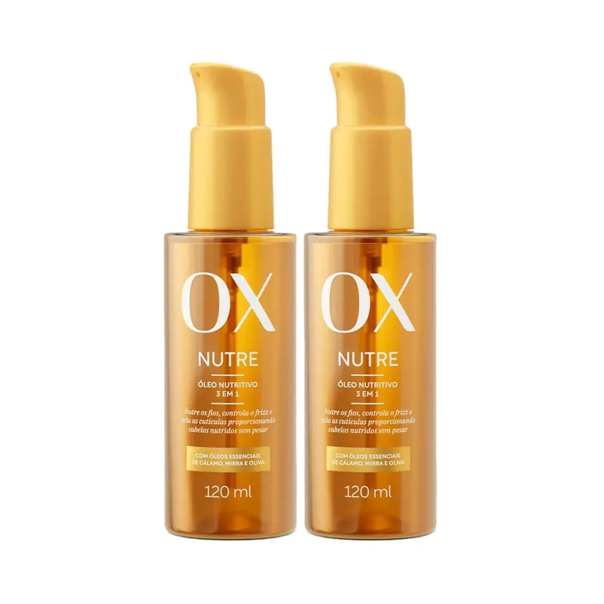 Kit Óleo Capilar Nutritivo OX Nutre 3 Em 1 120ml - 2 Unidades