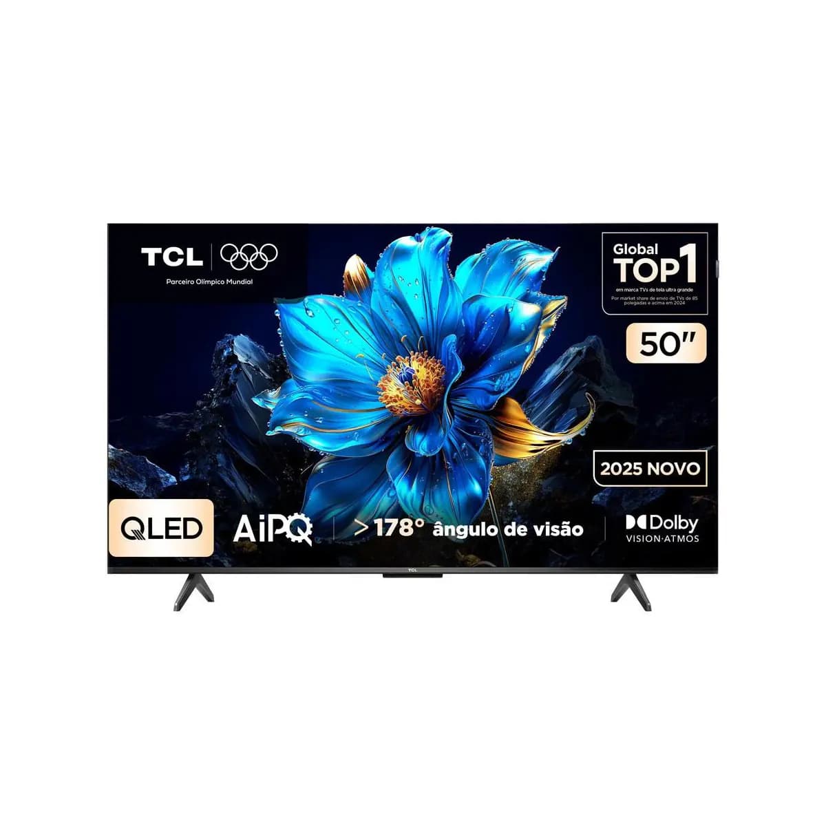 Smart TV 50 50P7K 4K QLED UHD 60Hz com Sistema Operacional Google TV TCL