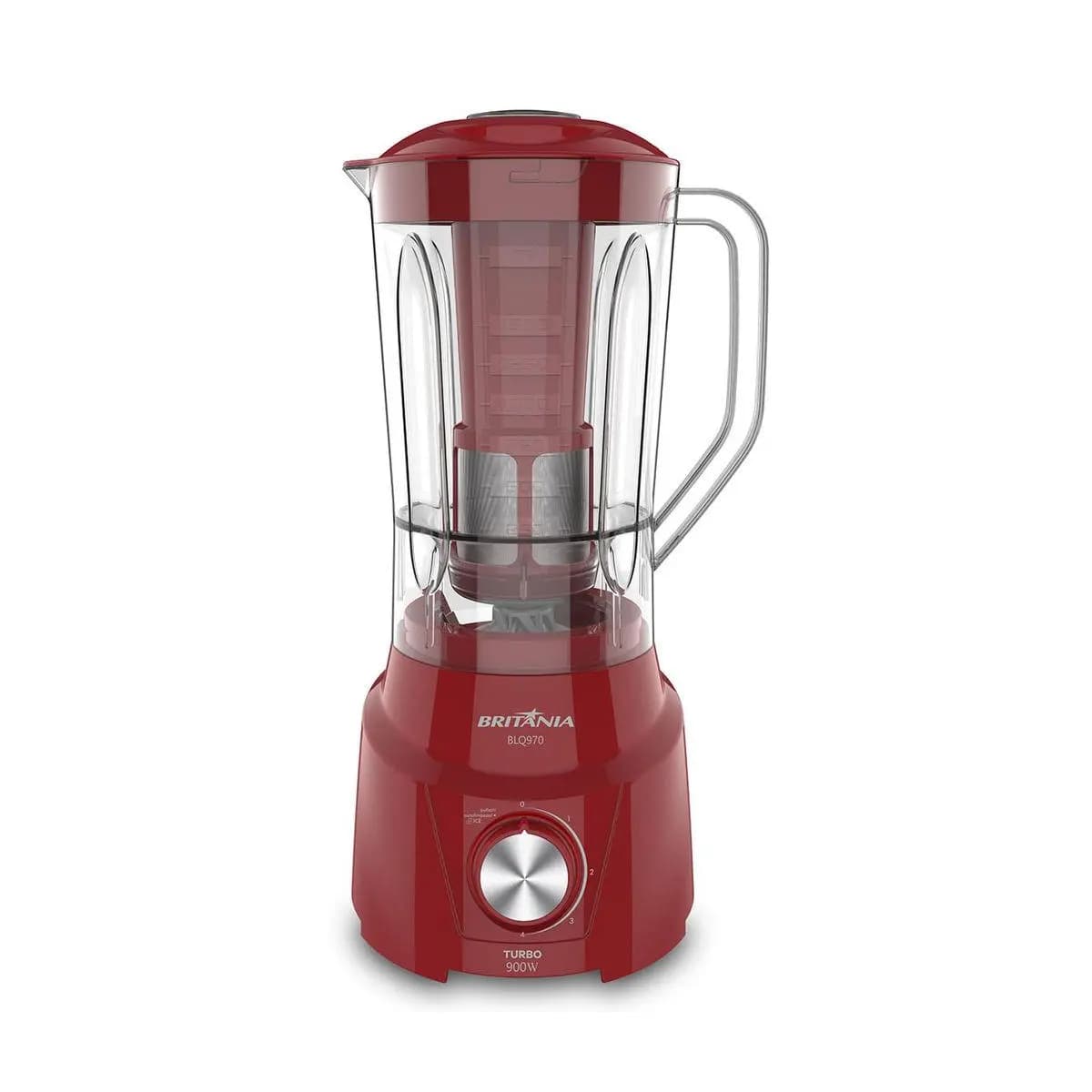 Liquidificador Britânia Turbo 900W 2,6L Vermelho BLQ970V