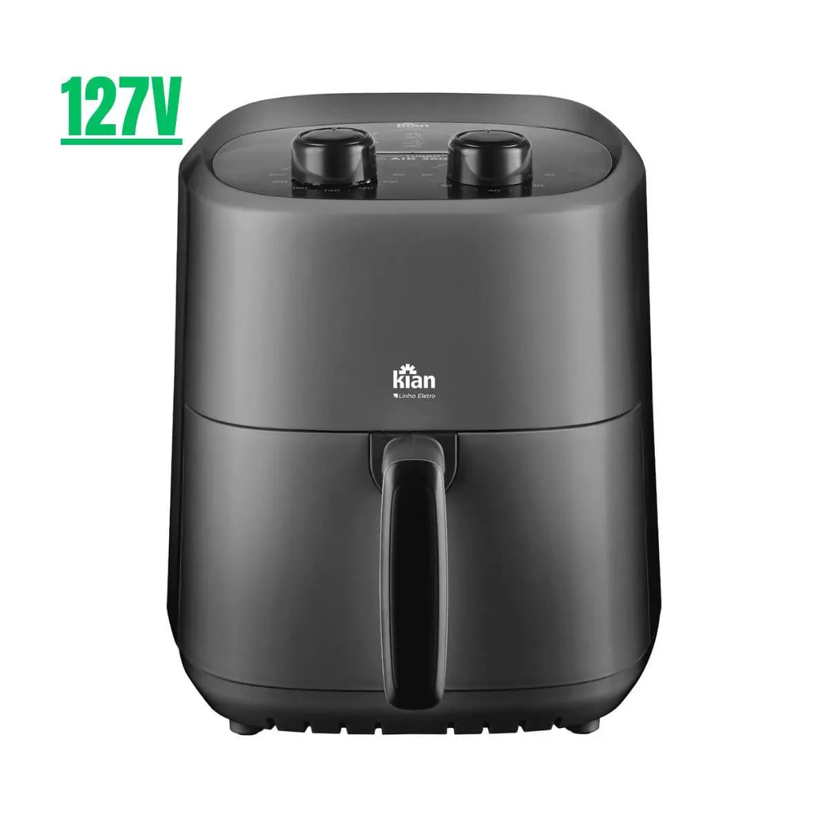 Air Fryer 3,5L Kian AF-105 Preto 127V 1200W – Fritadeira Sem Óleo | Turbo Air 360°