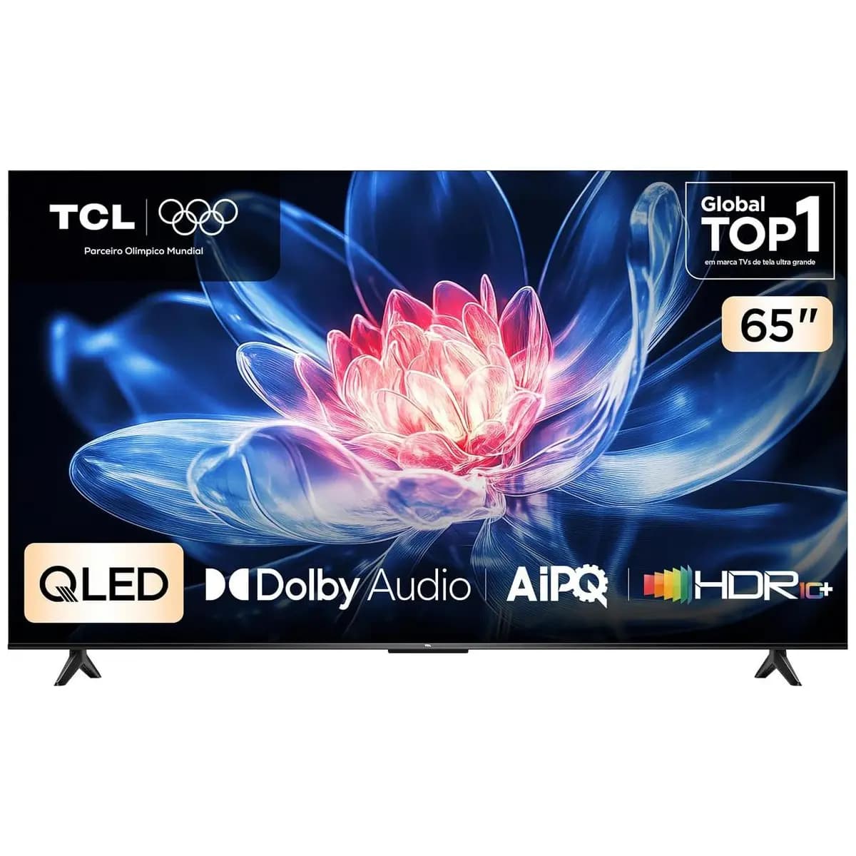Smart TV TCL 65 Polegadas QLED 4K T6C WiFi Bluetooth Google TV Tela HVA e HDR10+ 65T6C