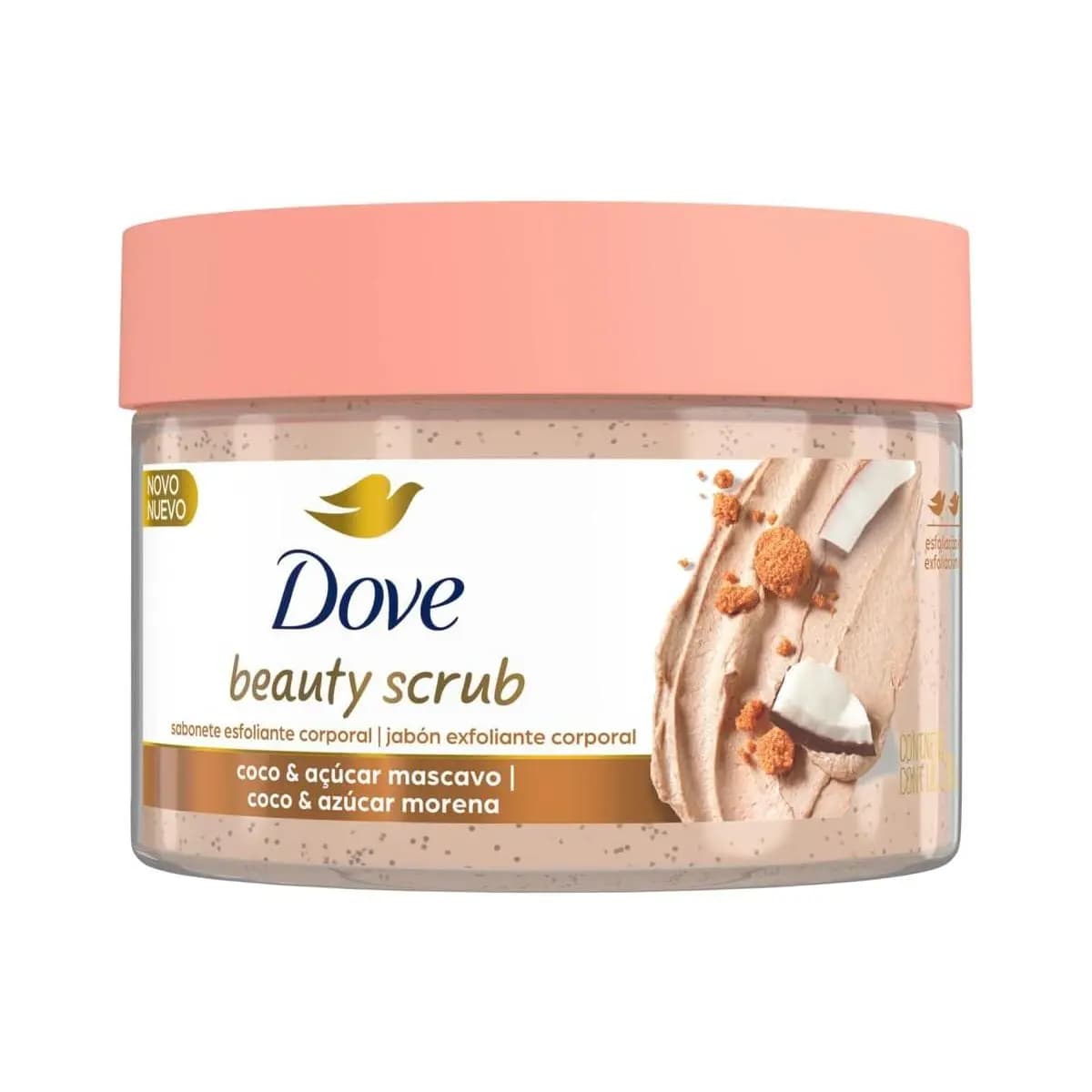 Dove Beauty Scrub Esfoliante Corporal de Coco e Açúcar Mascavo 280g