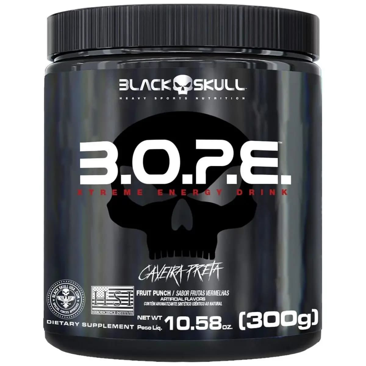 B.O.P.E Pré Treino - 300G Frutas Vermelhas - Black Skull, Black Skull