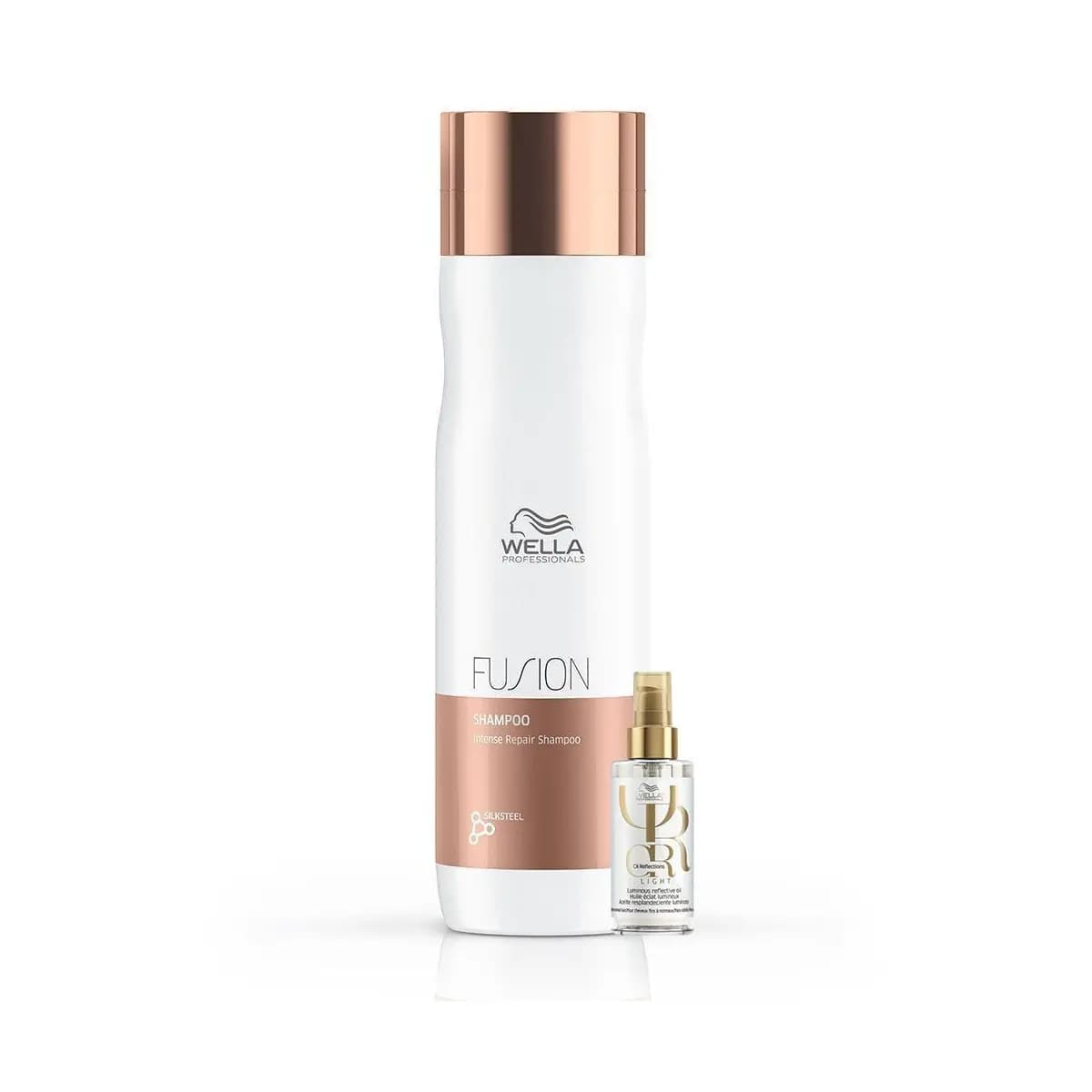 Kit Fusion Shampoo 250ml e Oil Reflections light 30ml - Wella