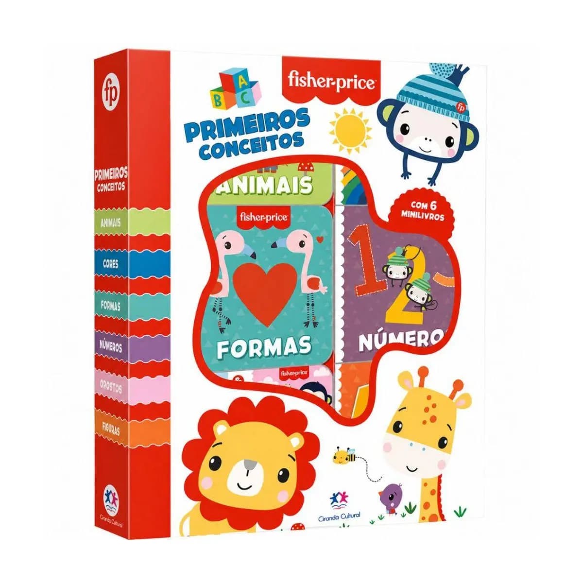 Box com 6 Minilivros Fisher-Price - Primeiros conceitos | Ciranda Cultural