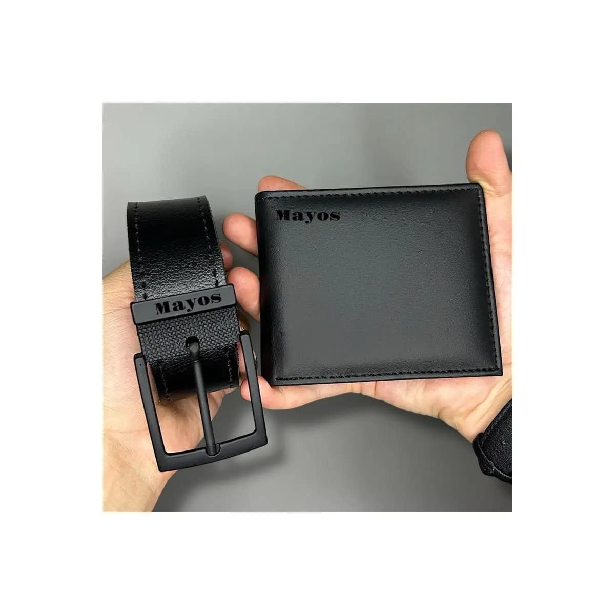 Kit Cinto Masculino 125CM + Carteira Masculina LISA.