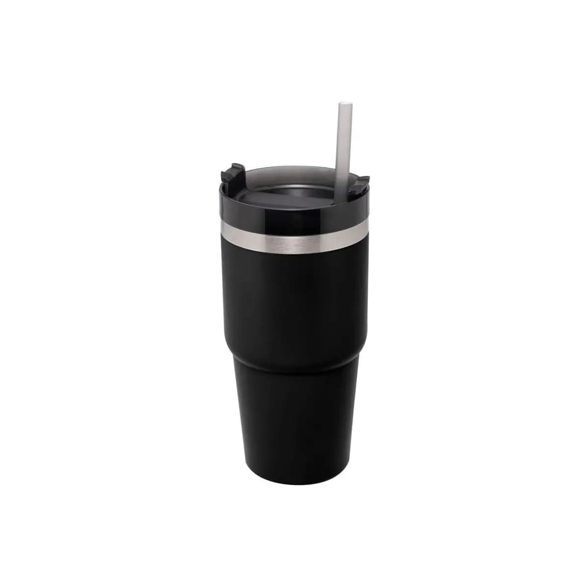 WOLFF - Copo Térmico Parede Dupla SlimTerm com Base Ergonômica e Canudo Preto 590ml