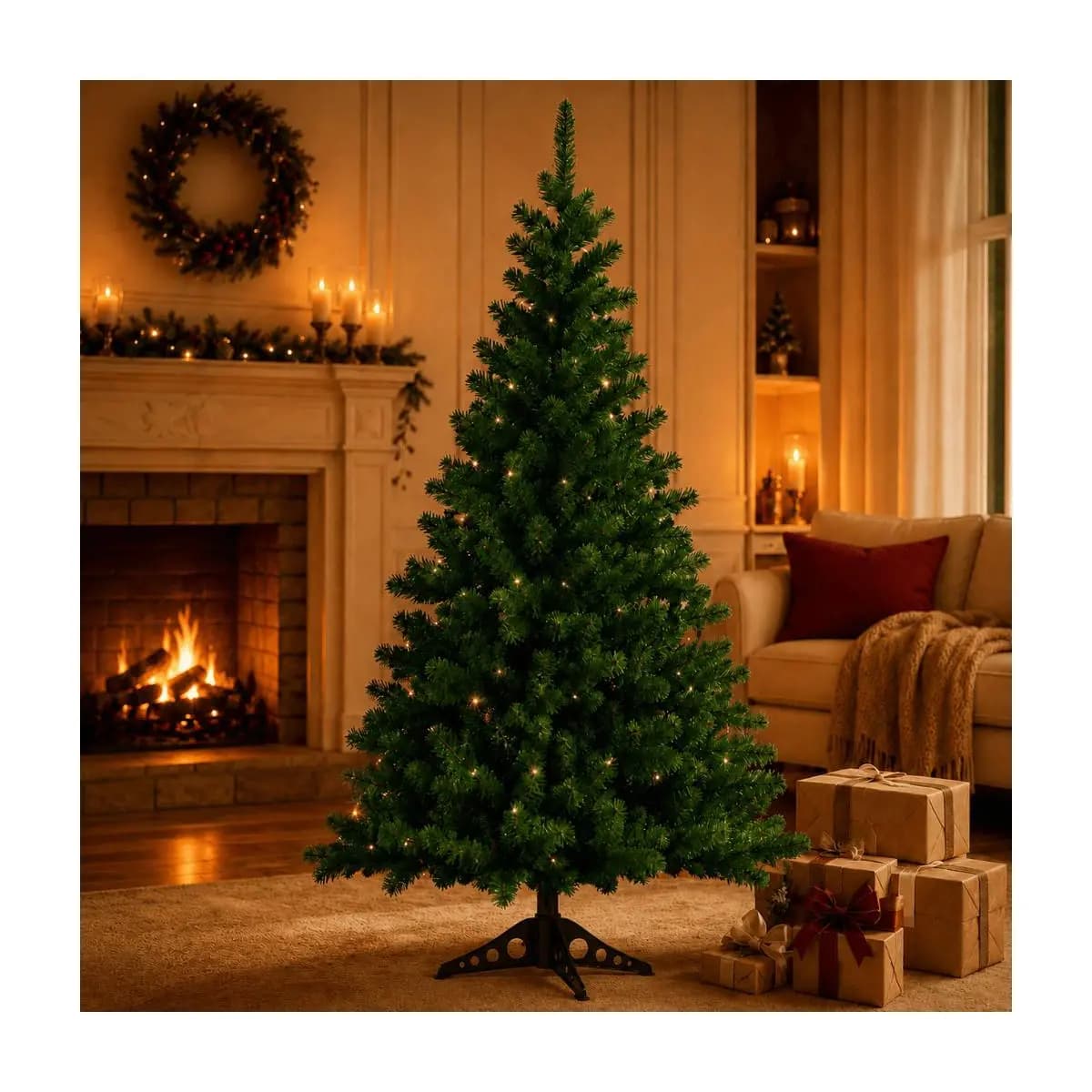 Árvore Natal Verde 150cm 220 Galhos Decoração Natalina Pinheiro Pinheirinho Premium