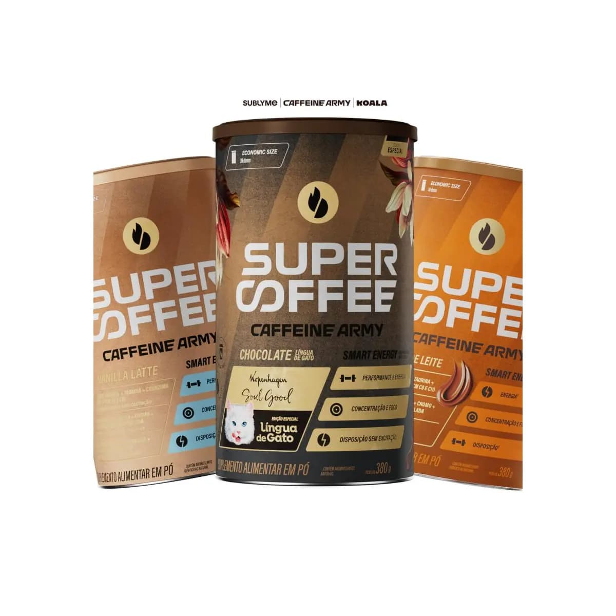 SuperCoffee (380g) - Todos os Sabores - Economic Size - Energia e Foco para o Seu Dia Mais Produtivo - Caffeine Army