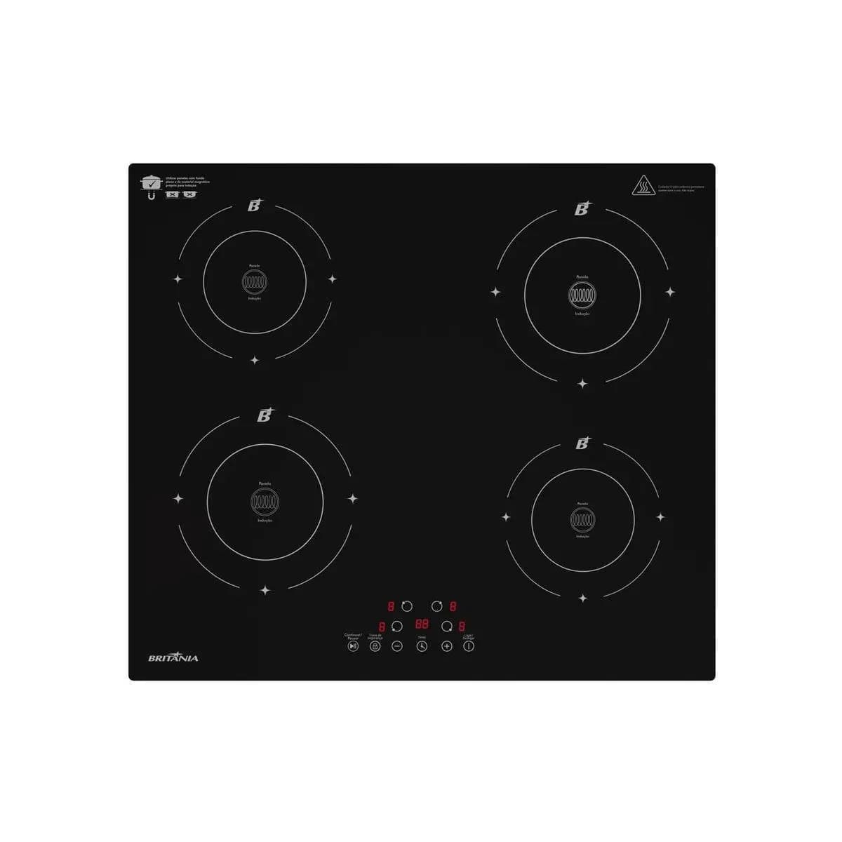 Cooktop 4 Bocas de Indução Britânia BCTE40A