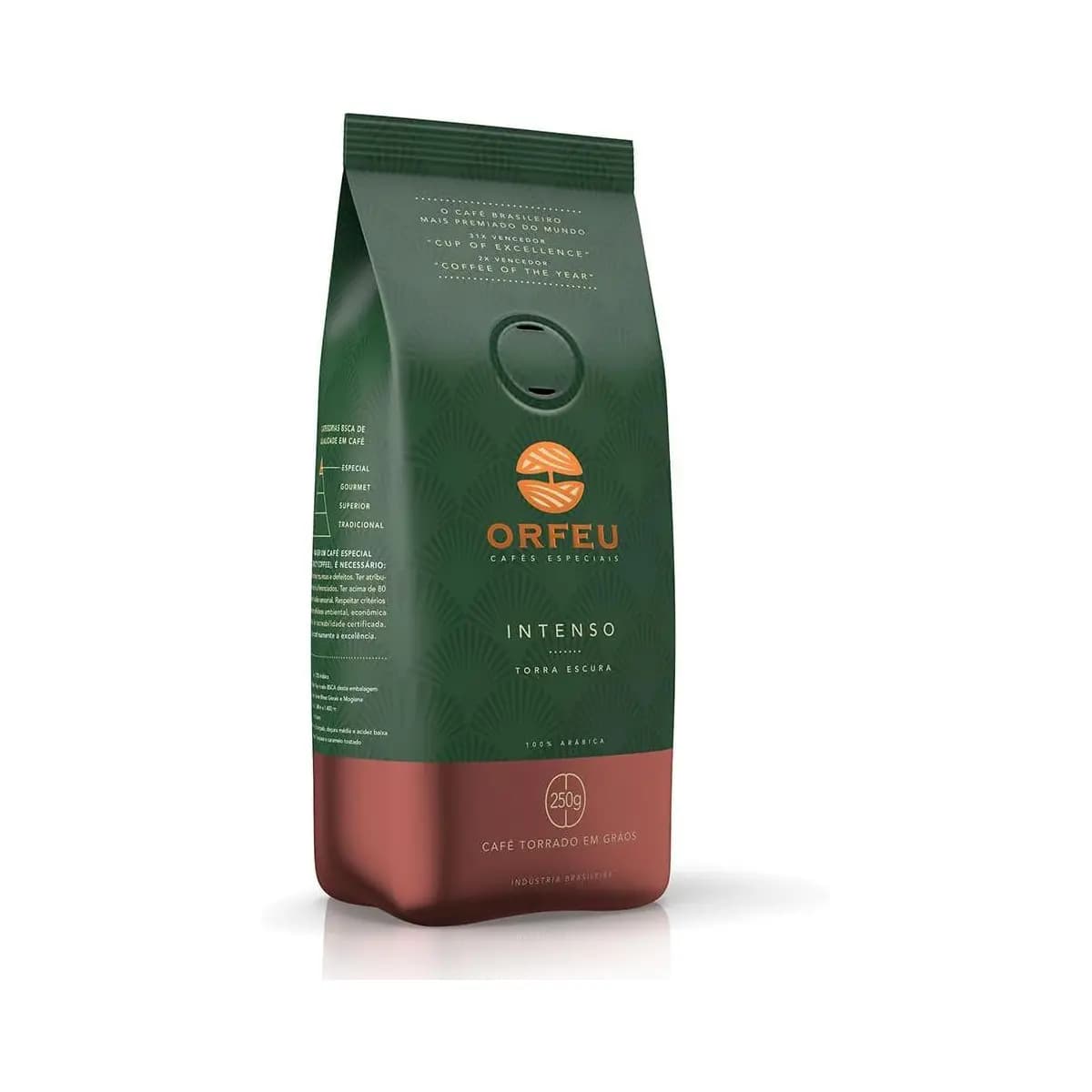 Orfeu Café Intenso em Grãos, 100% Arabica, Torra Escura, 250g