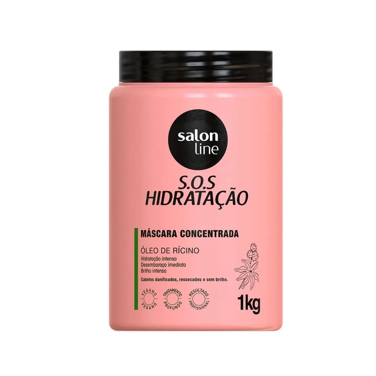 Máscara S.O.S Hidratação Óleo de Rícino Salon Line 1kg