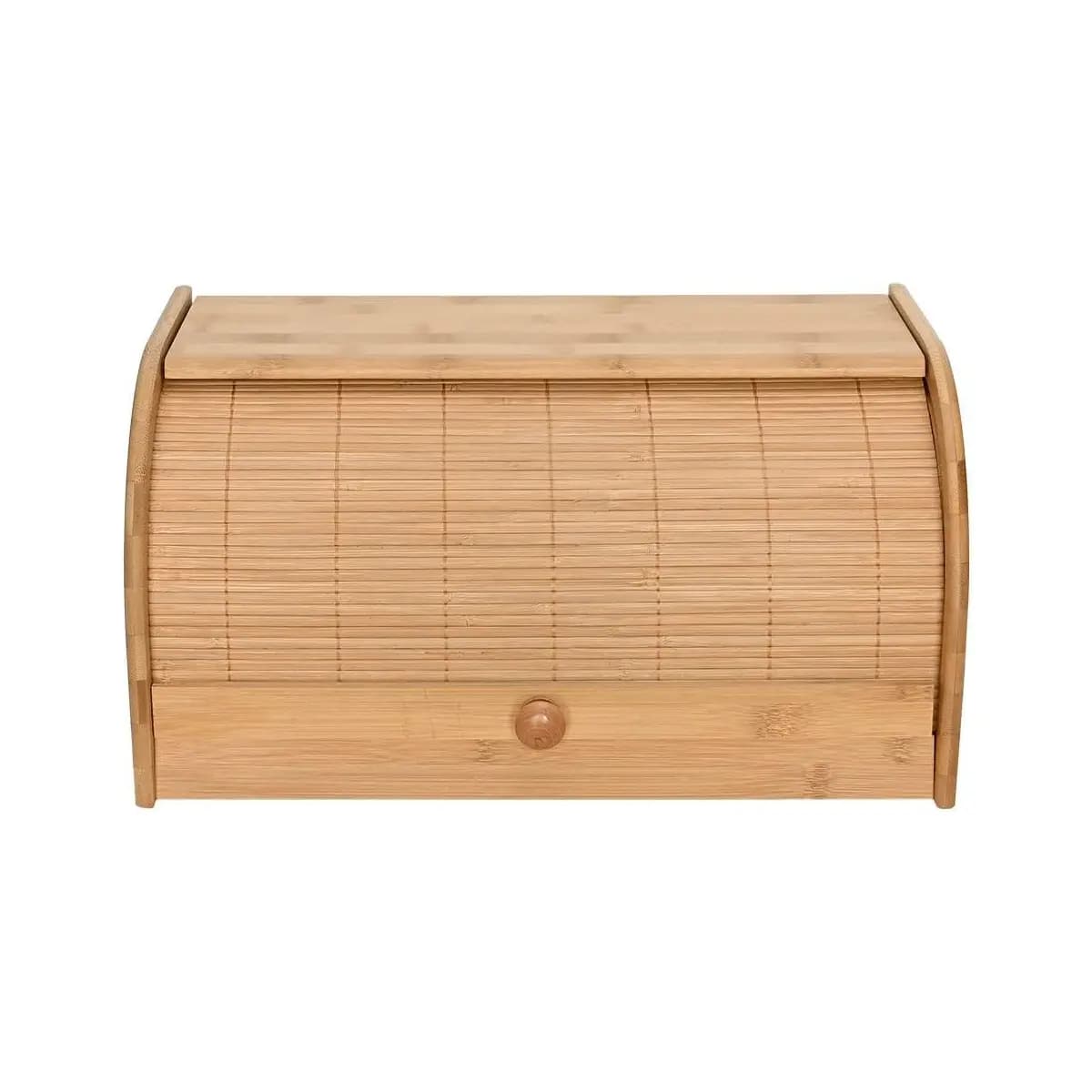 Mimo Style Porta Pães Com Tampa Retrátil, Feito Inteiramente de Bambu Ecokitchen. Perfeita Para Armazenar Pães, Bolachas e outras coisas. Resistente, Durável e 100% Ecológica