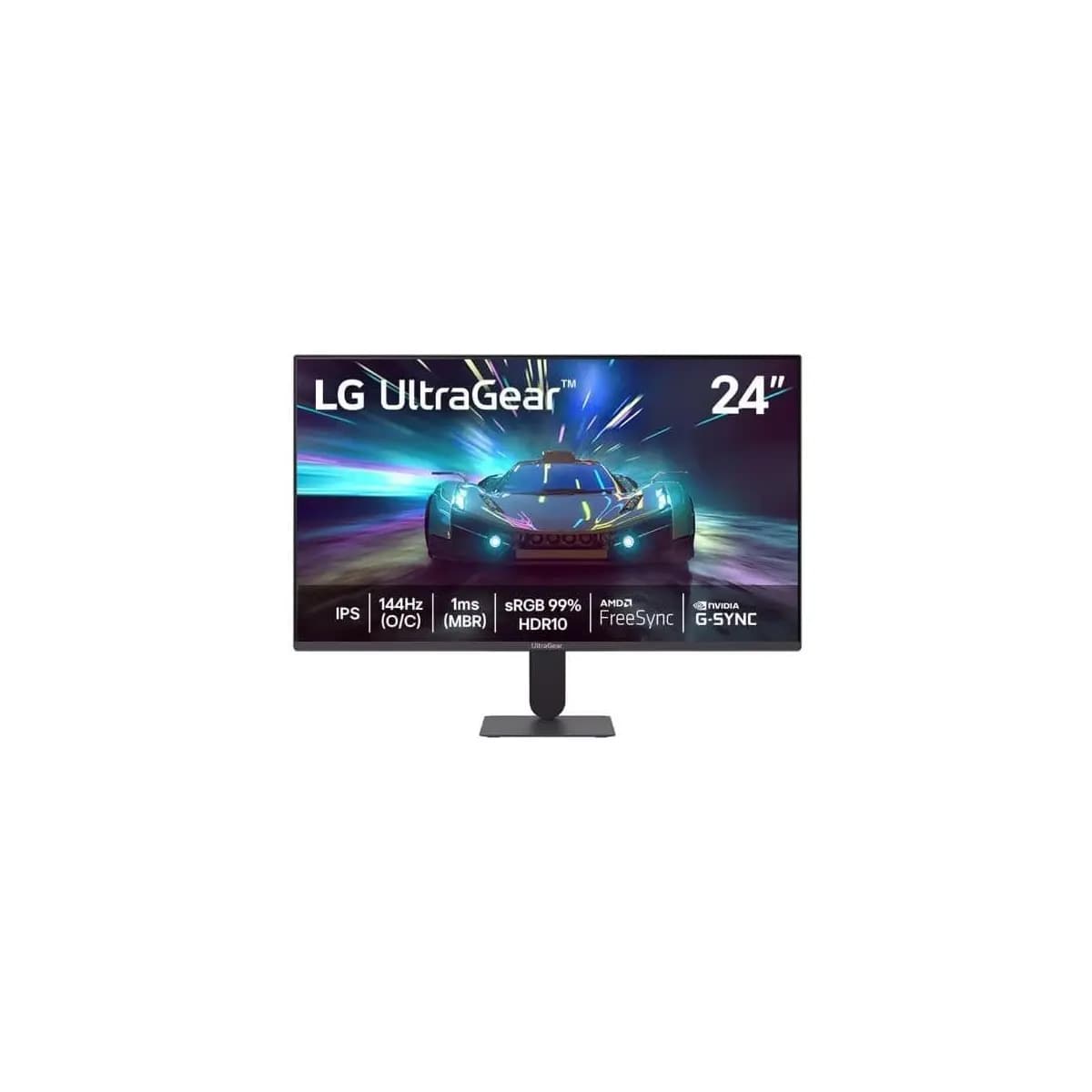 LG UltraGear Monitor Gamer 24" IPS 144Hz (O/C) 1ms (MBR) Full HD (1920x1080) HDR10 NVIDIA G-SYNC AMD FreeSync, Preto - 24G411A