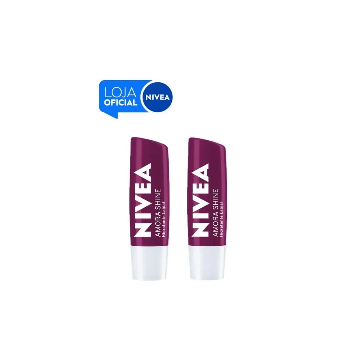 KIT NIVEA Hidratante Labial Amora Shine 4,8g - 2 unidades
