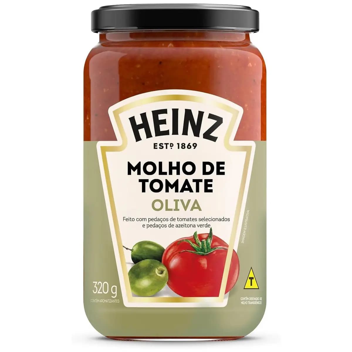 Heinz Molho de Tomate Rústico Oliva em vidro, 320G
