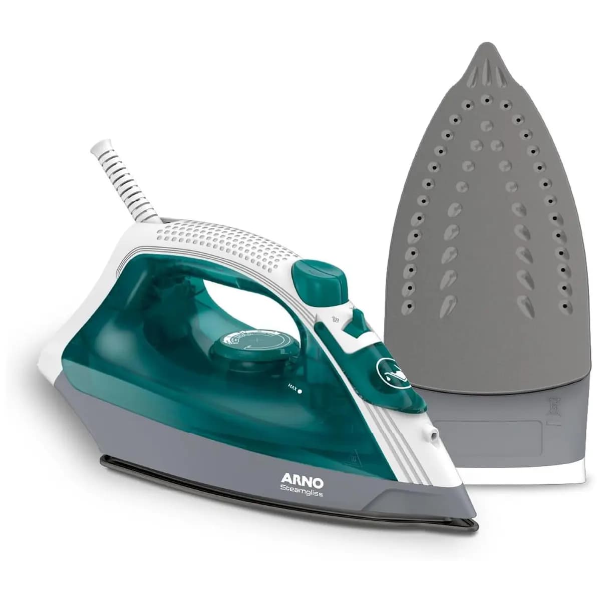 Ferro a Vapor Arno Steamgliss com Base Antiaderente, 1200W, Verde, FSGP 110V