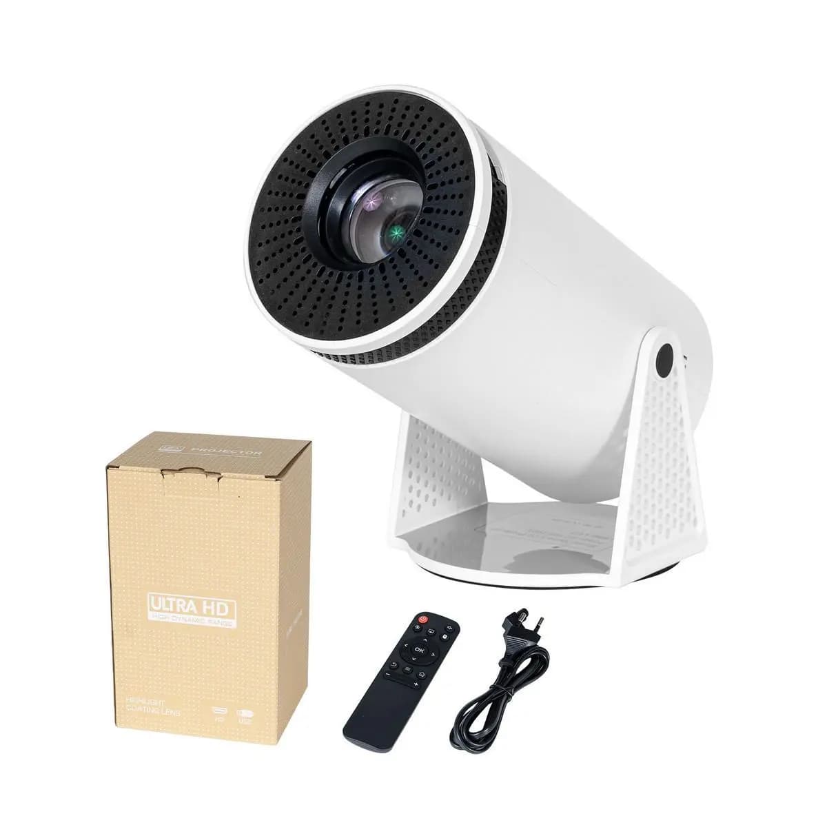 Projetor HY300 Bivolt 4K com Wi-fi e Bluetooth compatível com Android e iOs